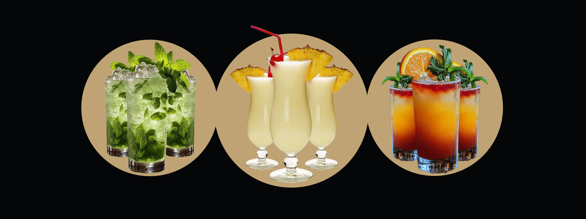 Cocktails — a selection of dishes