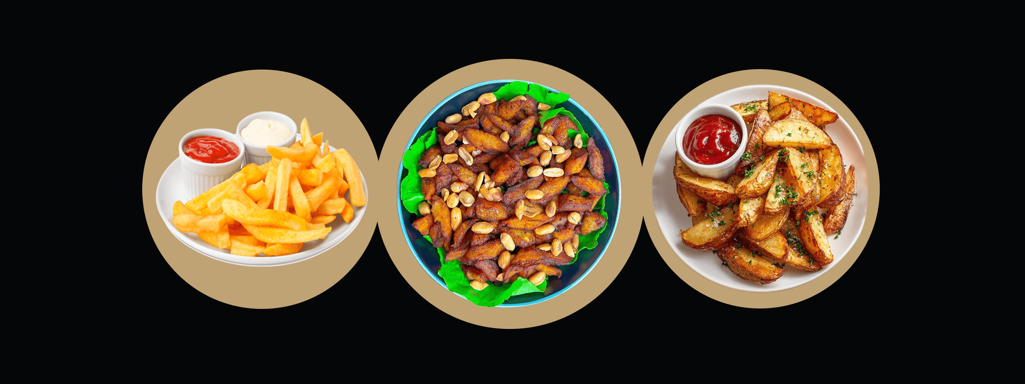 Fries — a selection of dishes