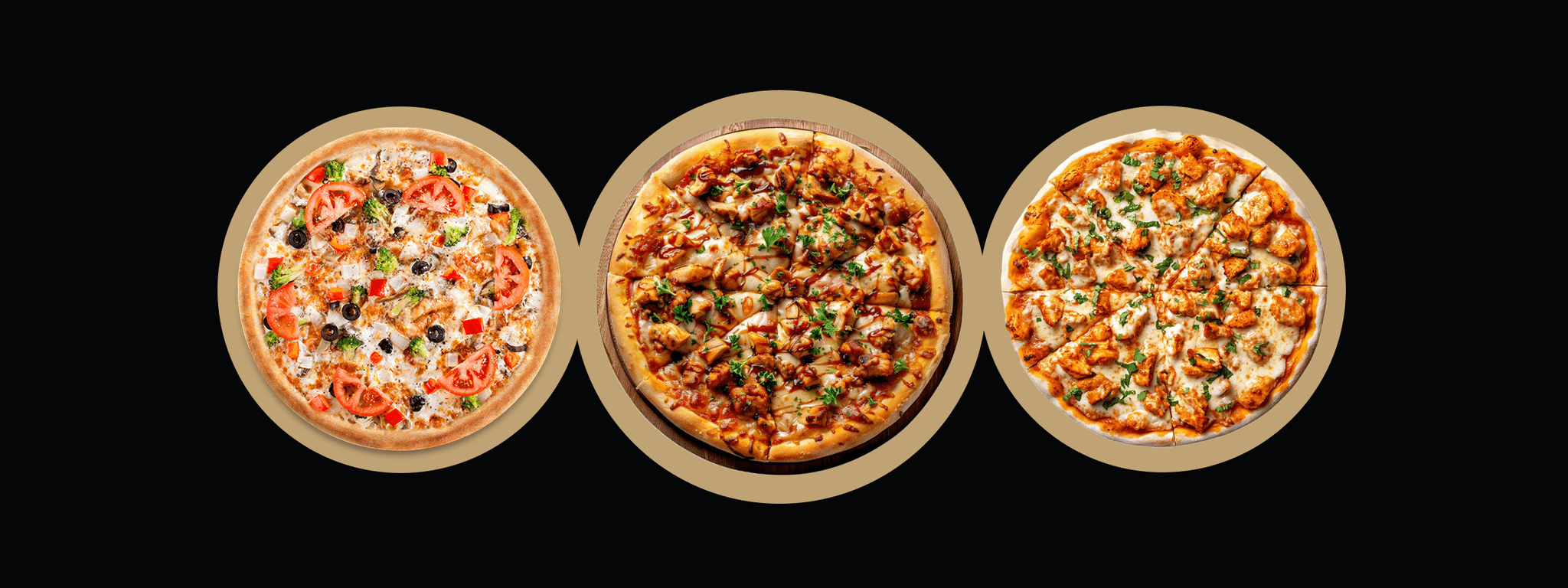 Pizza — a selection of dishes