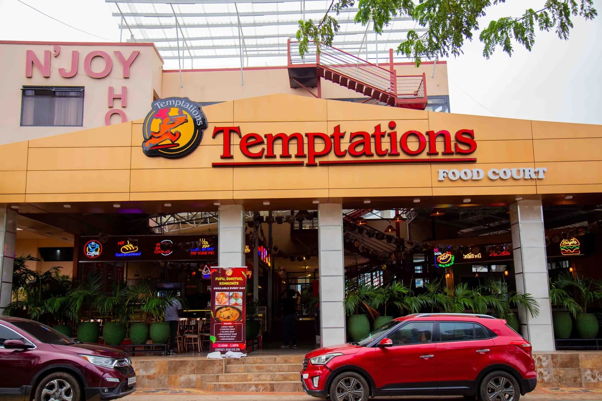 Temptations Food Court storefront